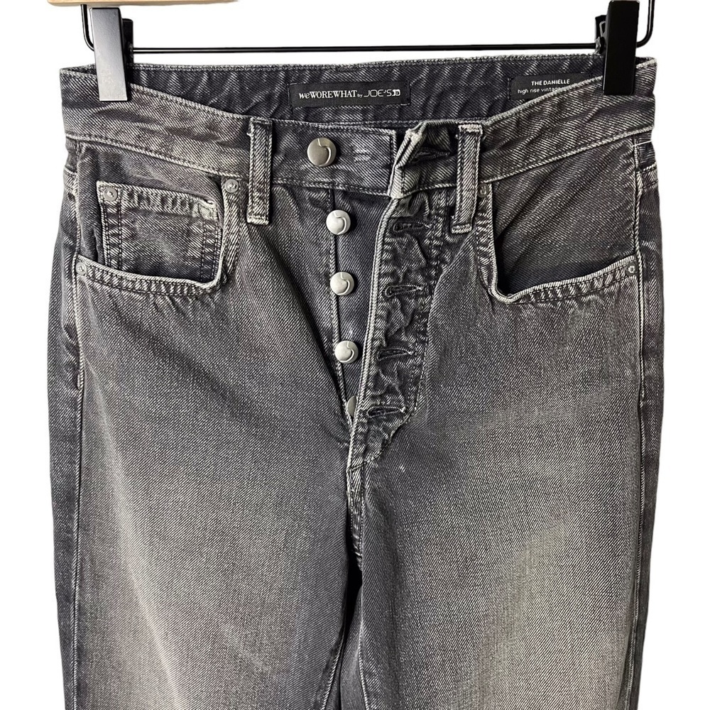 WeWoreWhat The Danielle Vintage Straight Jeans High Rise Size 23 Gray Button Fly - Picture 4 of 9